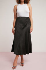 Alessi Women Plus Size Flush Viscose Satin A Line Midi Length Skirt Alessi01072023