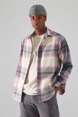 Lilac Mens Regular Fit Lumberjack Plaid Shirt Tmnaw22go0104