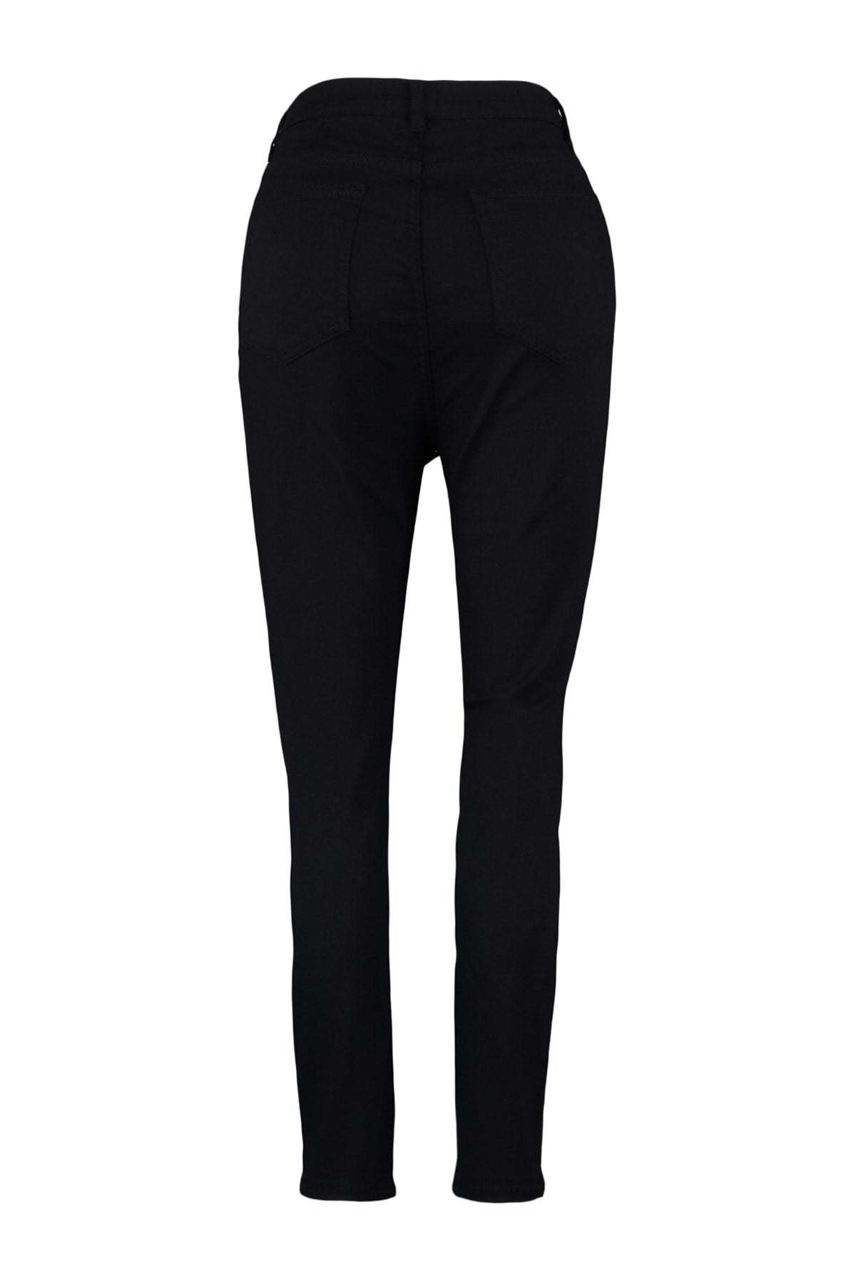 Black High Waist Flexible Skinny Jeans Tbbaw23cj00059