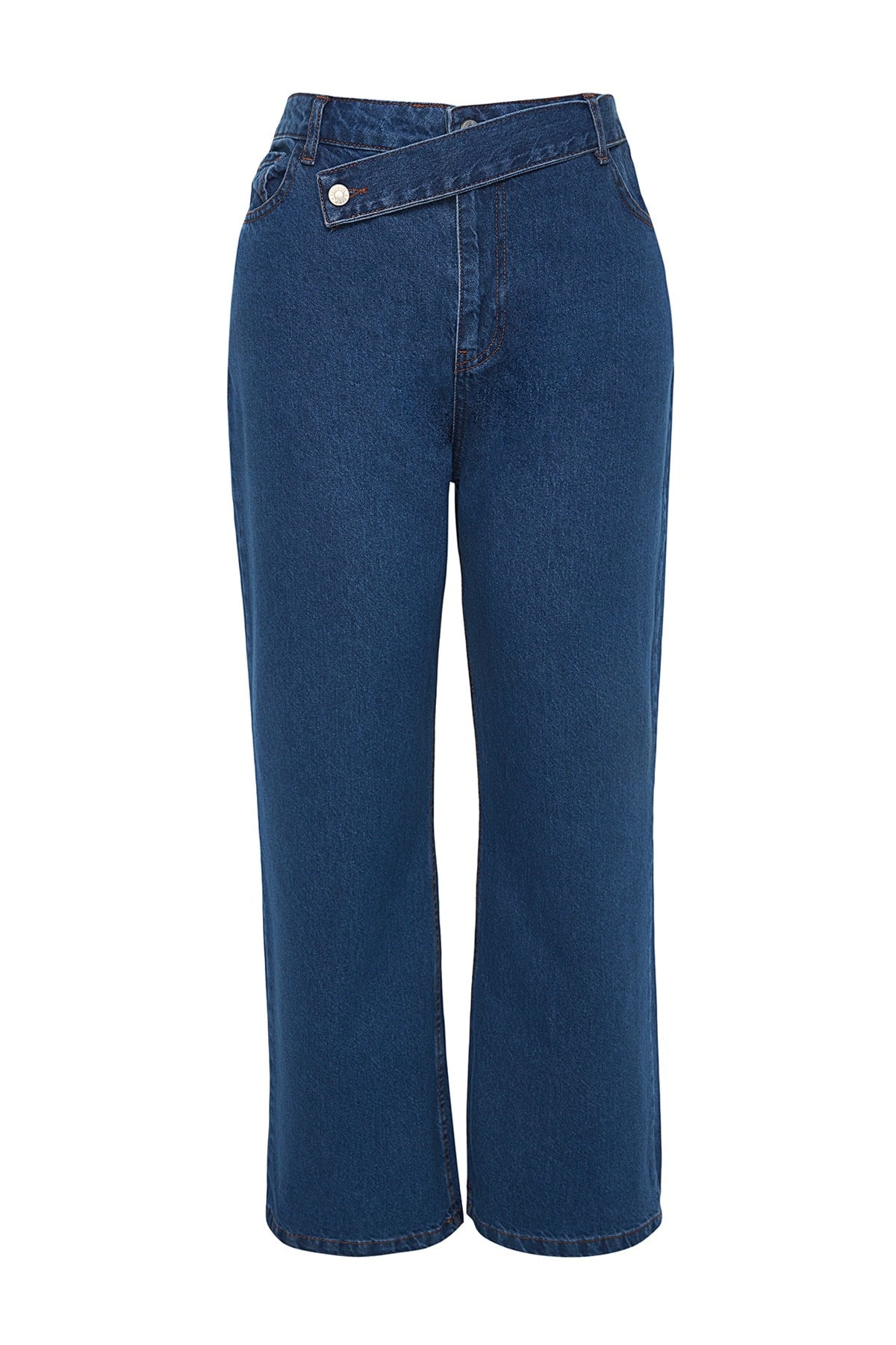 Blue Regular Waist Additional Feature Not Available Straight Plus Size Jeans Tbbaw24cj00003