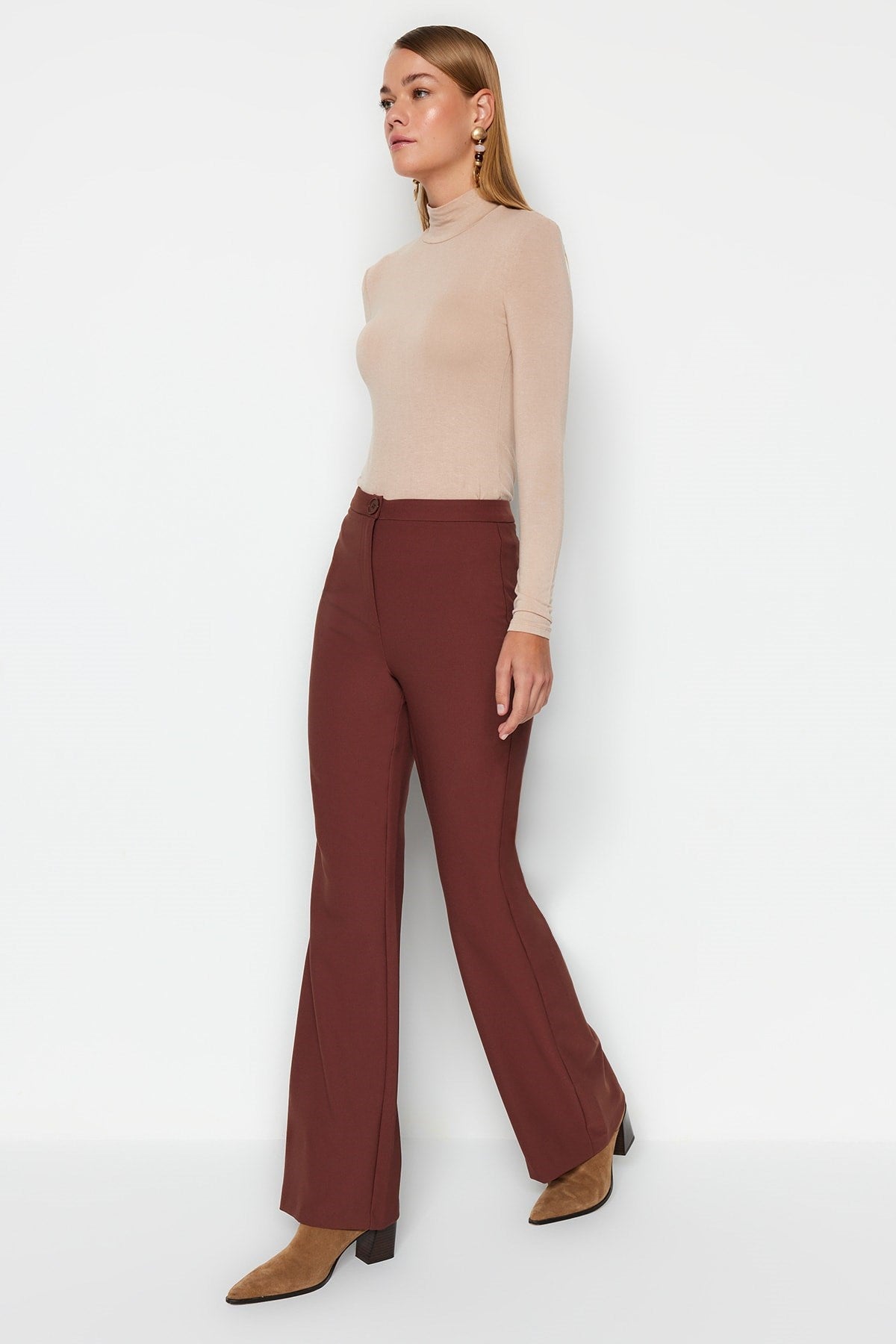 Mink Straight Woven Pants Twoaw21pl0617