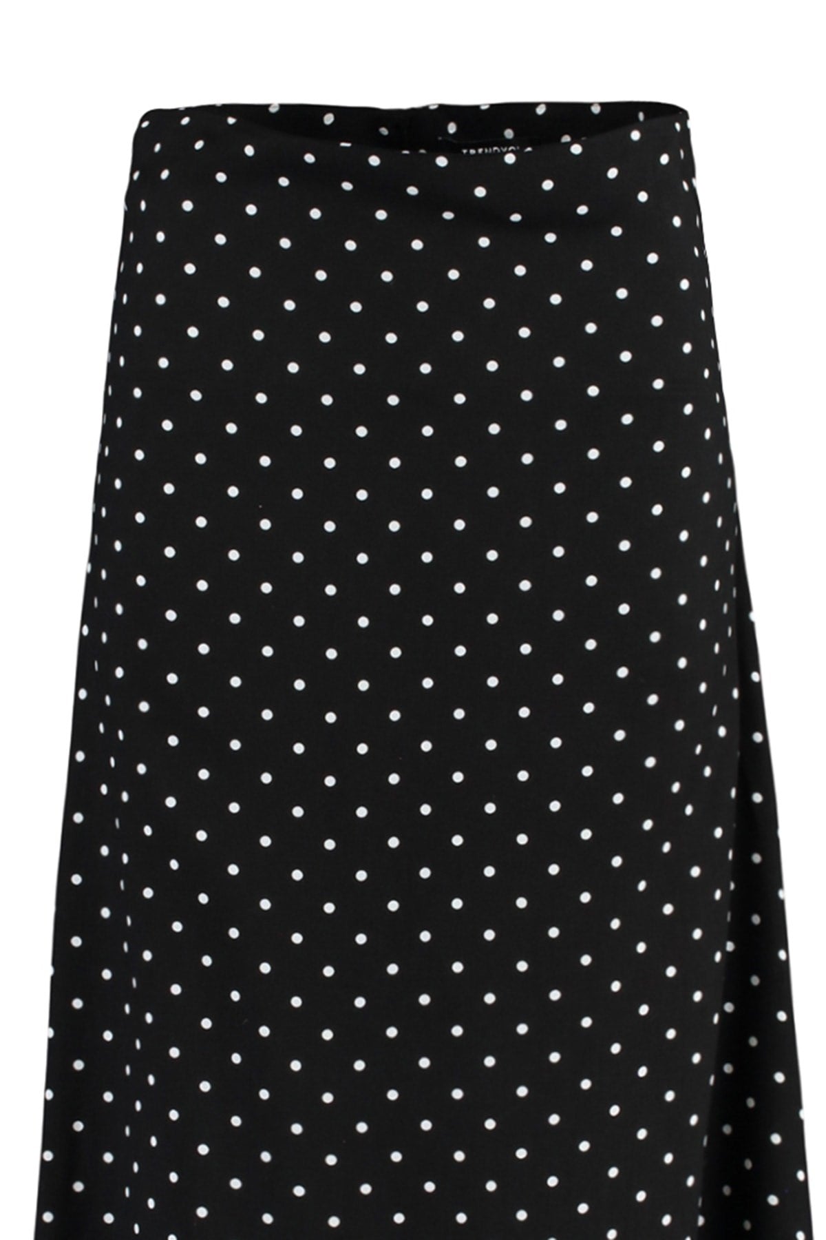 Black Polka Dot Pattern Bell Woven Skirt Tctss22ee0006