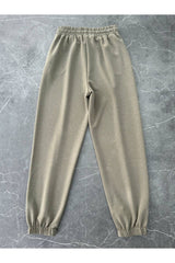 Khaki Ribbed Modal Tracksuit Tyc44asi3n170383289101277