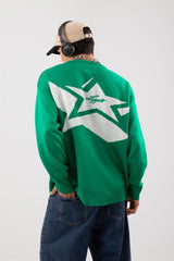 Capítol Stars Stitched Green Knitwear Sweater Flaw-097-007-003