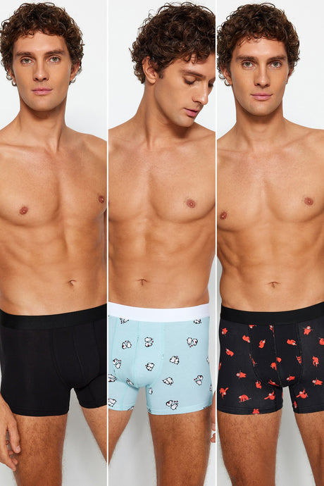 Pack Of 3 Multicolored Male Couple Boxer Tmnaw24bx00018