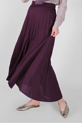 Women's Plum Pleated Skirt 1961 21yetktr1961