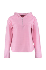 Pink Hooded Thick Fleece Knitted Sweatshirt Tbbaw23ao00064