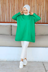 Green Turtleneck Knitwear Tunic Tyc29c340n169591862164865