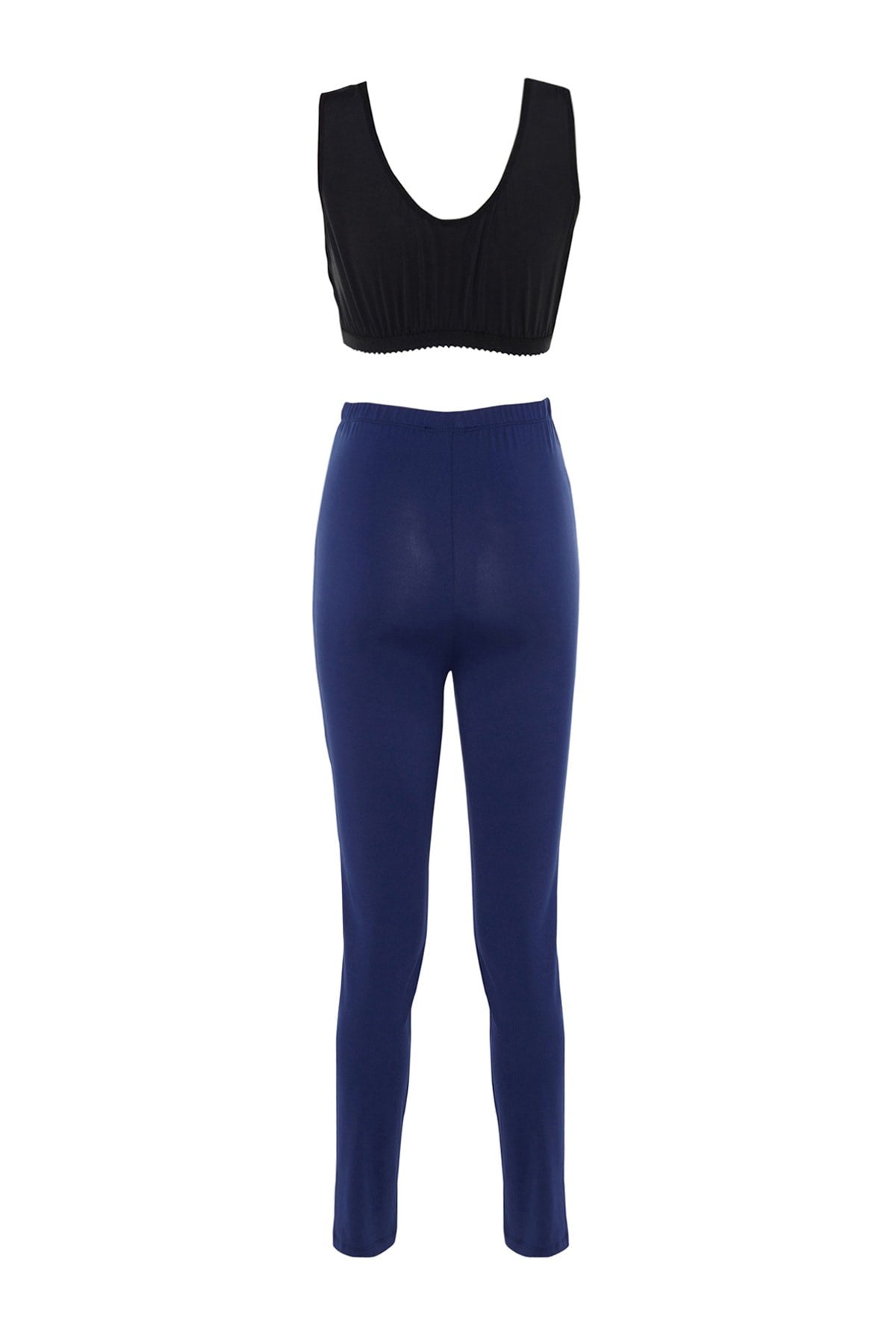 Navy Blue Color Block Long Sleeve 4-piece Swimsuit Tctss22cf0010