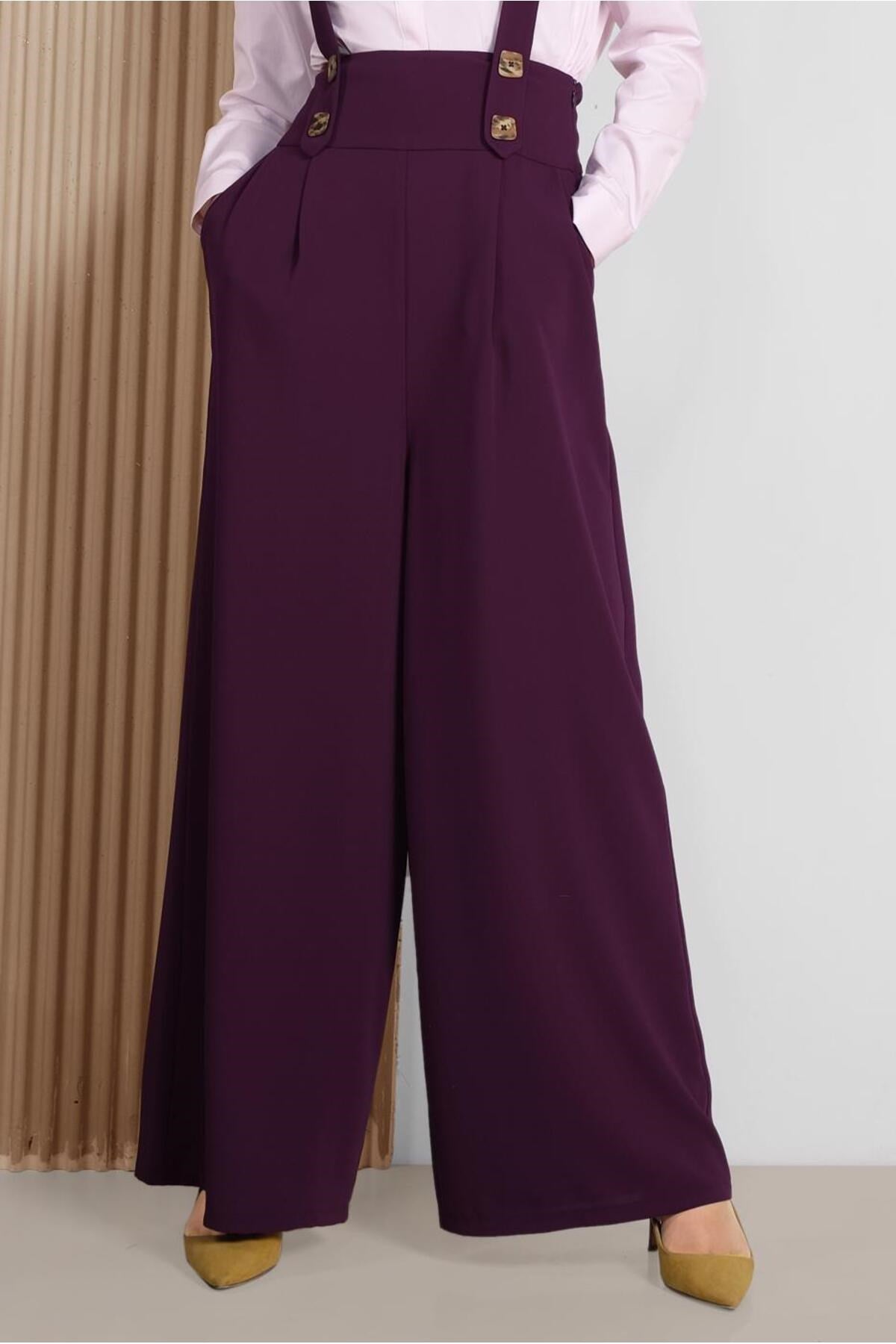 Women's Burgundy (cherry) High Waist Jumpsuit 4082 21yslptr4082