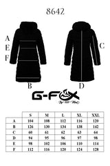 Women Long Removable Hooded Padded Water Repellent Inflatable Coat 8642 Gfx8642