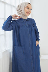 Mayra Robi Pocket Denim Dress - Light Blue Ms00in0922