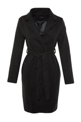 Long Woolen Cashmere Coat With Black Belt Twoaw20kb0033