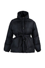 Black Belted Inflatable Coat Tbbaw23aw00009