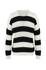 Camel Mens Oversize Fit Wide Pattern Crew Neck Striped Knitwear Sweater Tmnaw23kz00106