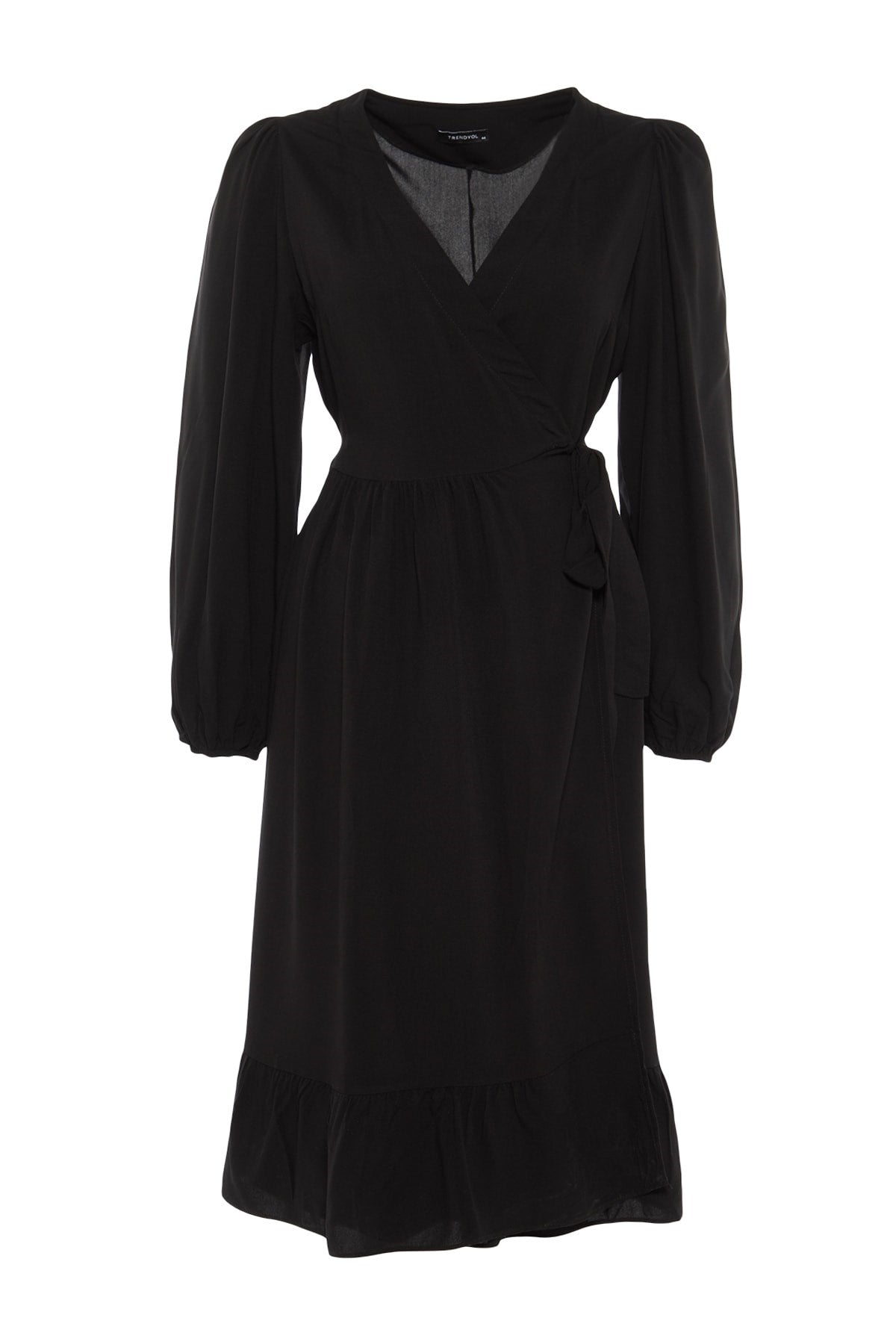 Black Double Breasted Woven Dress Tbbaw23ah00104