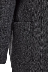 Anthracite Oversize Wide Cut Cashmere Coat Twoaw24kb00165