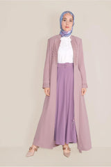 Women's Purple (k.lila) Belted Flared Skirt 60087 21yetktr60087