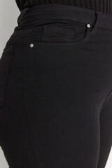 Black Fading High Waist Flexible Skinny Jeans Tbbaw23cj00061