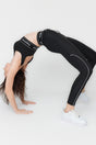 X Sagaza Studio Black Jumper Lanyard Bib Detailed And Push Up Stitched Sports Leggings Tclss23ty0000