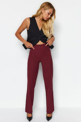 Black High Waist Woven Pants Twoss21pl0093