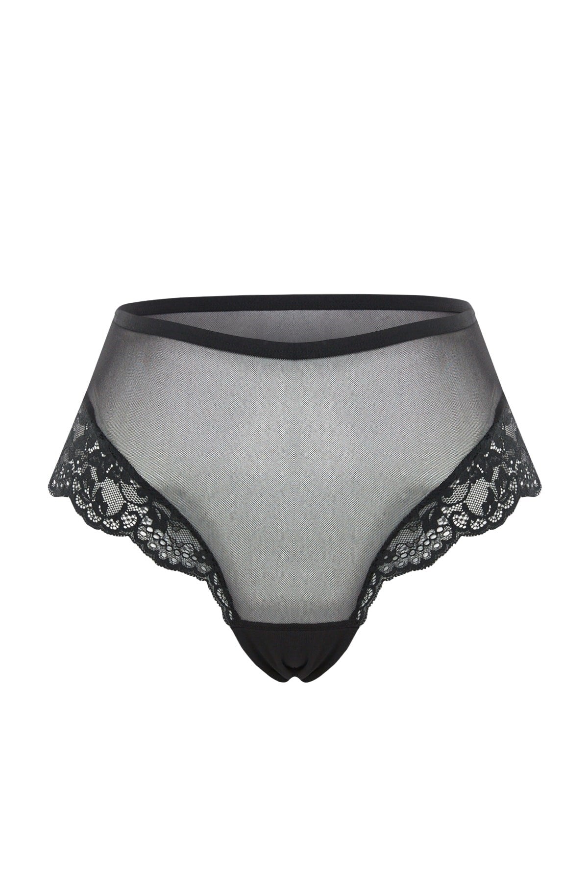 Black Flat Mesh Hipster Panties Tbbss23cm00014