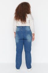 Light Blue High Waist Bootcut Jeans Tbbaw23cj00011