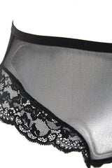 Black Flat Mesh Hipster Panties Tbbss23cm00014