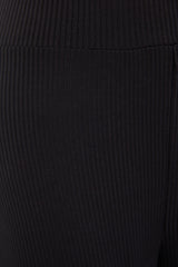 Black Wide Leg Knitted Pants Tbbss23ar00003