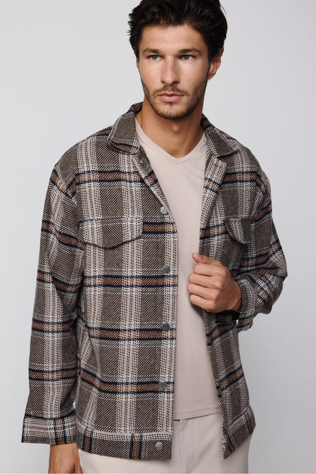 Relax Fit Plaid Double Pockets Metal Buttoned Lumberjack Shirt Rf230011-602