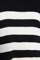 Black And White Striped Long Knitwear Dress Tctaw24eb00020