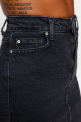 Blue Basic High Waist Mini Denim Skirt Twoss20et0241