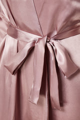 Black Belted Satin Woven Dressing Gown Thmaw23sb00011