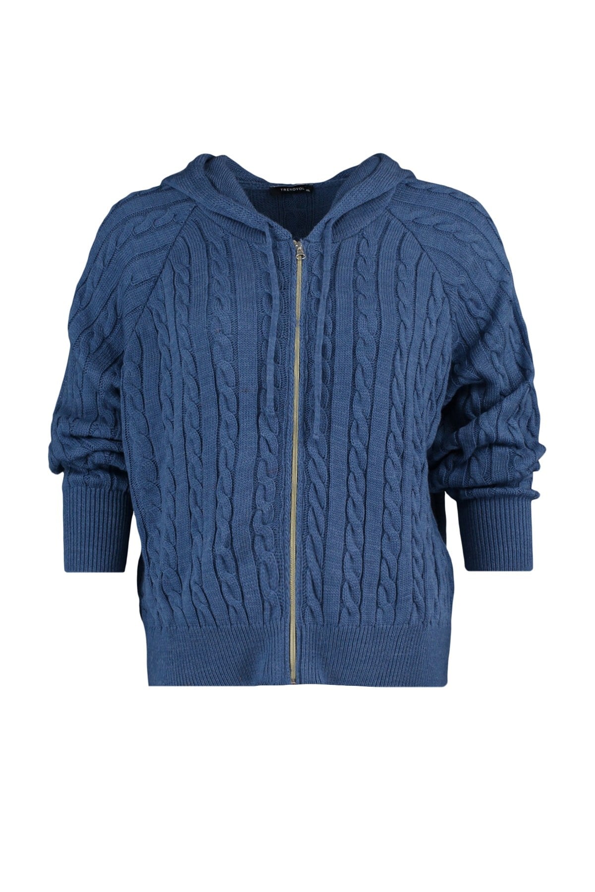 Indigo Zipper Knit Cardigan Tbbaw23av00051