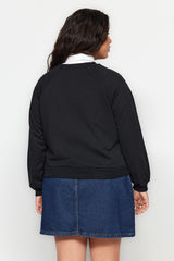 Black Thin Knitted Sweatshirt Tbbaw24ao00037