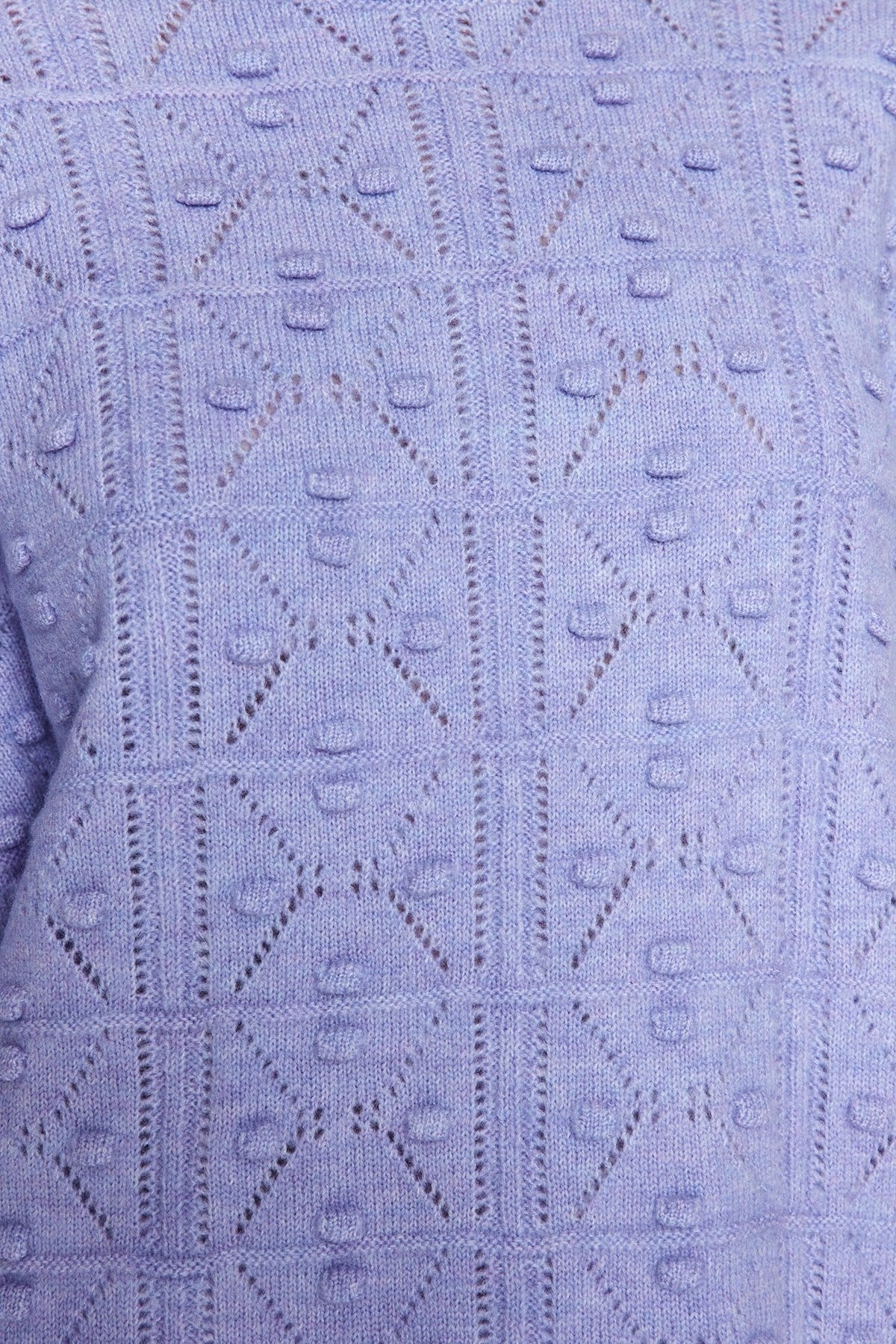 Lilac Open/perforated Soft Textured Knitwear Sweater Tctaw24ak00164