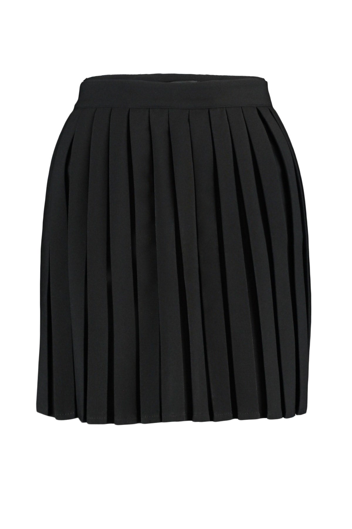 Black Pleated Mini Woven Skirt Twoaw21et0111