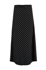 Black Polka Dot Pattern Bell Woven Skirt Tctss22ee0006