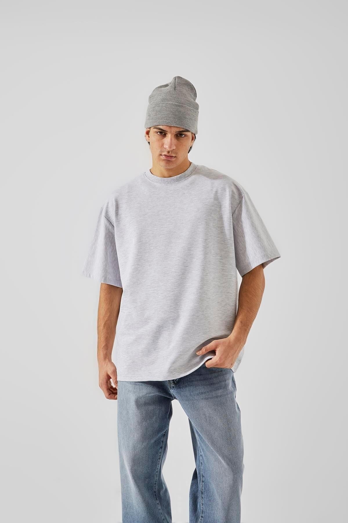 Flaw Atelier Basic Grey Oversize T-shirt Flaw-006-005-079