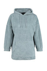 Outdoor Mint Hooded Plush Knitted Sweatshirt Tctaw22tw0047