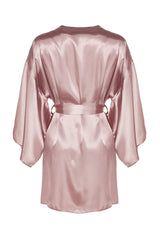 Black Belted Satin Woven Dressing Gown Thmaw23sb00011