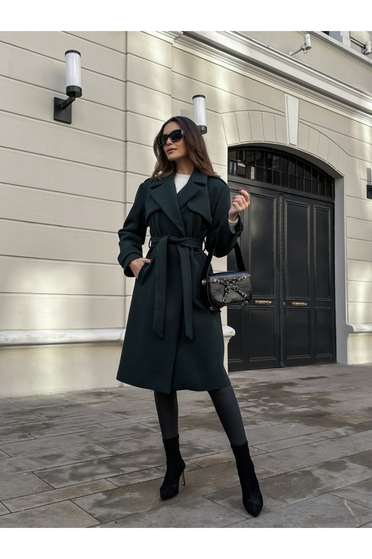 Emerald Shoulder Buttoned Premium Coat Tyc0tu71on170124668418812