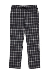 Mens Black Plaid Regular Fit Woven Pajama Bottoms Tmnaw24pj00015