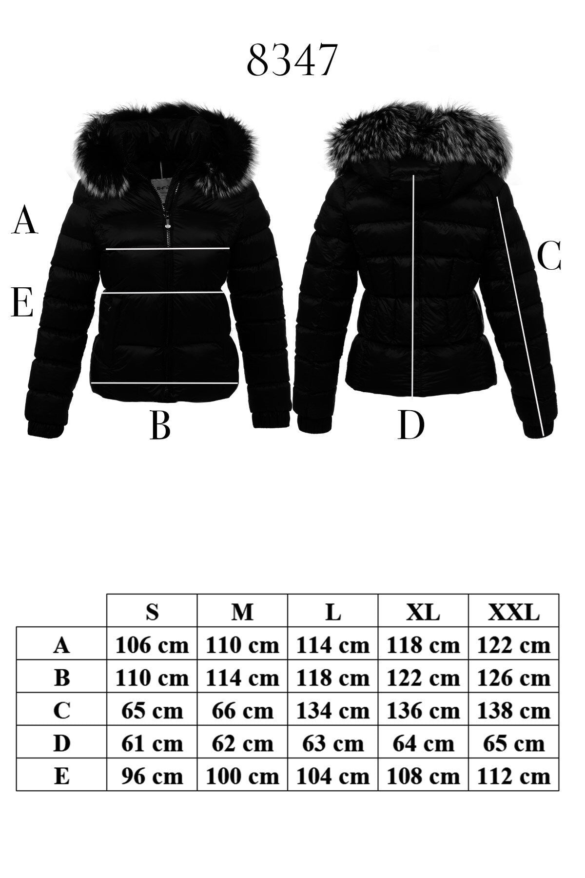 Women's Short Removable Fur Hooded Padded Inflatable Coat 8347 Gfx8347