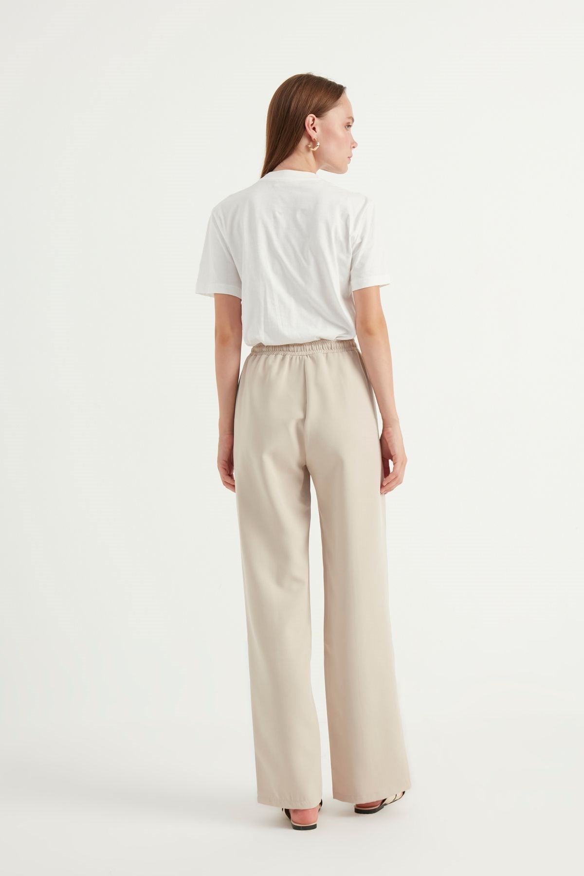 Mink Slit Crepe Pants Brgpntln001