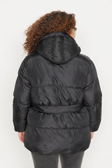 Black Belted Inflatable Coat Tbbaw23aw00009