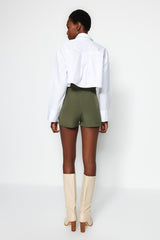 Super Mini Woven Shorts With Black Belt Twoaw21sr0078