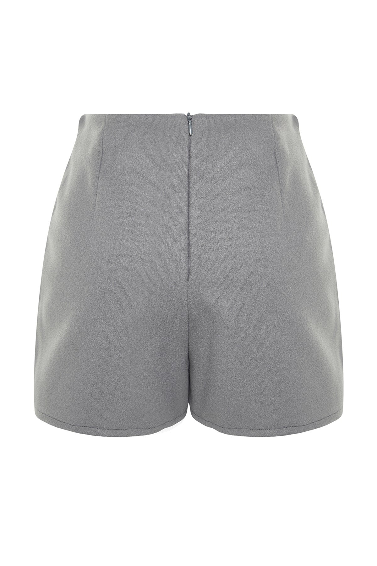 Grey Pocket Detailed Woven Shorts Skirt Twoaw24sr00079