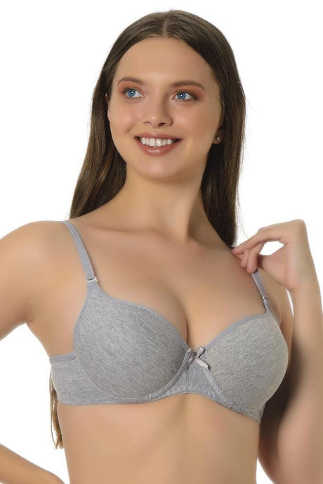 Basic Women's Bra (4 Pieces) Without Padding (without Support) With Baleen (wire) 3001 3001-4