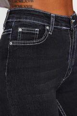 Black High Waist Flare Jeans Twoss22je0460